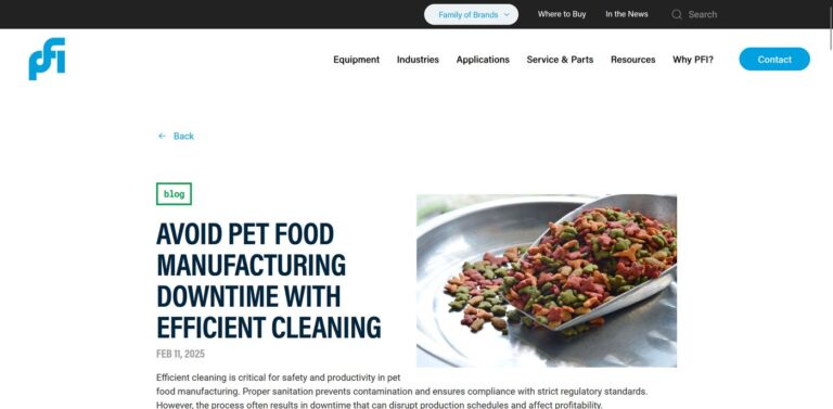 [Blog] How to Avoid Pet Food Manufacturing Downtime