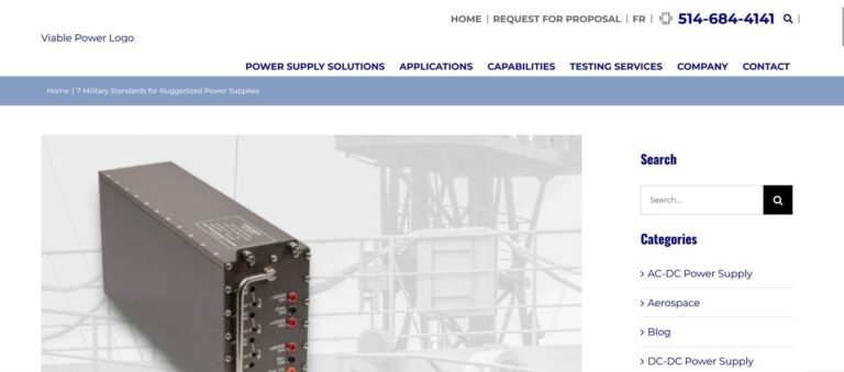 Military Standards for Ruggedized Power Supplies